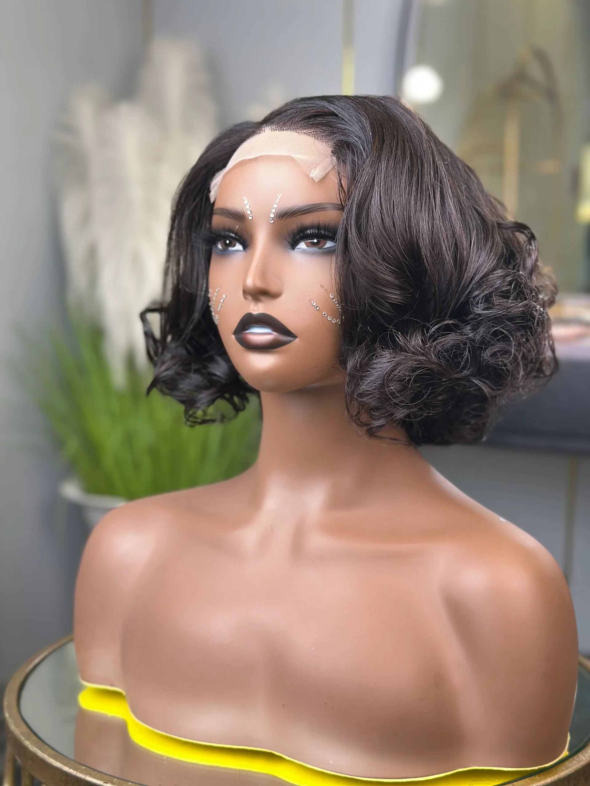 Bouncy Loose Weave 4 X 4 lace 10 Inch Bob Wig