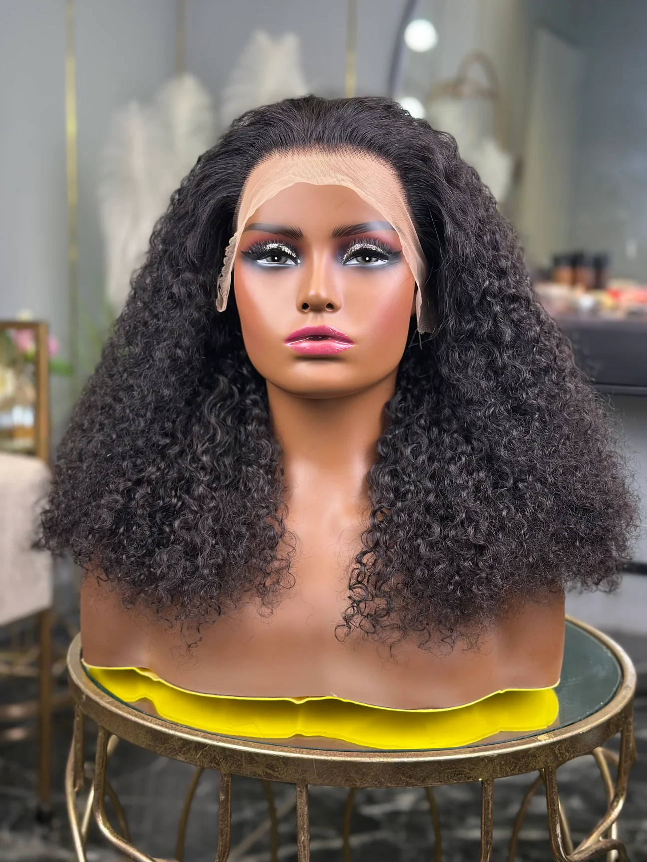 Lace Front Kinky Curly 20 Inch Wig - Image 2