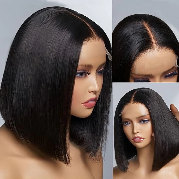 Double Drawn Glue-less Pre- Bleached Bob Wigs - Image 3