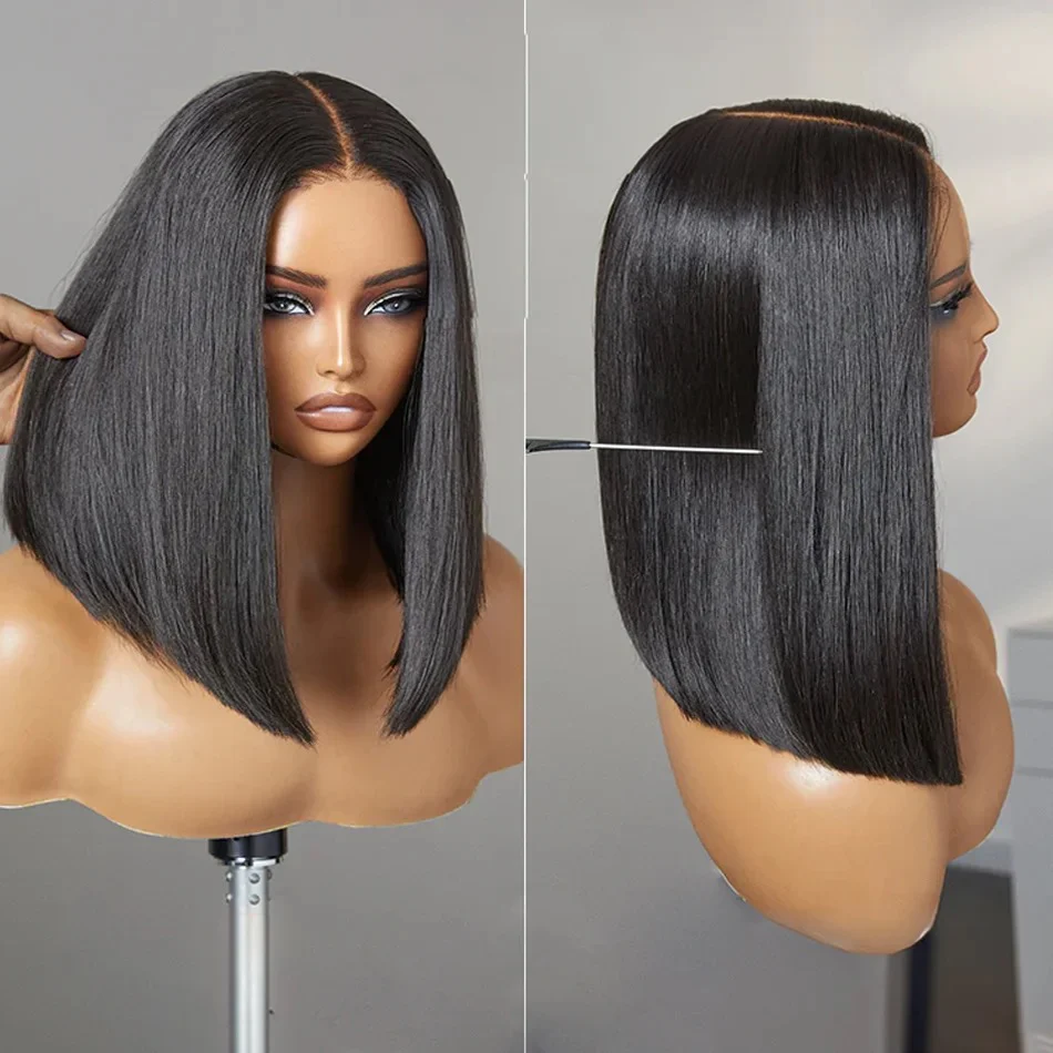 Double Drawn Full Frontal Human Hair BOB Wigs - Image 4