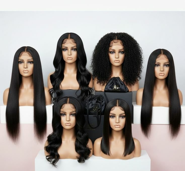 woman wearing premium lace front human hair wig South Africa Zeeski Luxe Hair boutique