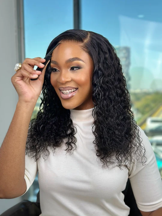 Wear And Go HD Pre-bleached Lace Water Curly 20 Inch Wig - Image 3