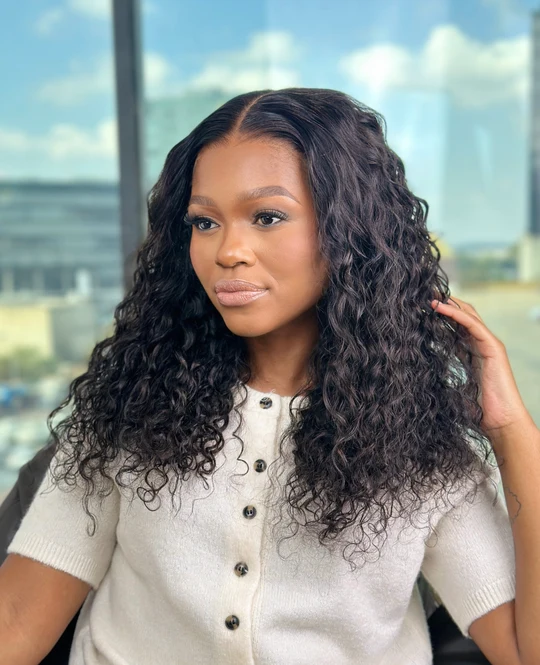 Wear And Go HD Pre-bleached Lace Water Curly 20 Inch Wig - Image 2