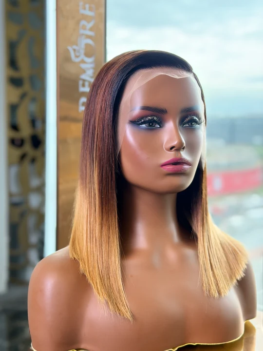 Hoeny Ombre Blonde Frontal 12 Inch Bob Wig