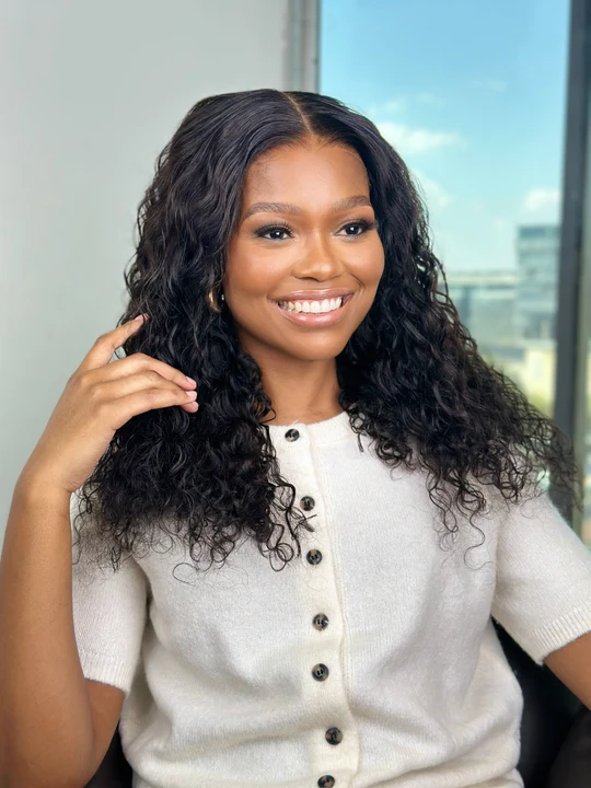 Wear And Go HD Pre-bleached Lace Water Curly 20 Inch Wig