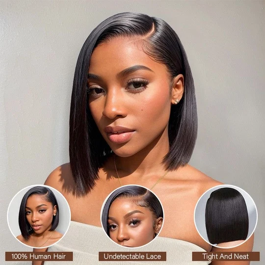 HD Lace Pre-bleached FRontal Bobs - Image 3