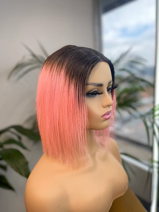 Ombre Pink BoB Wig - Image 3