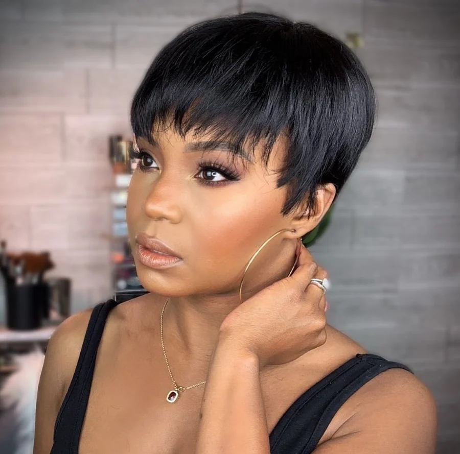 Chic Pixie Cut Wig – Trendy and Natural Human Hair